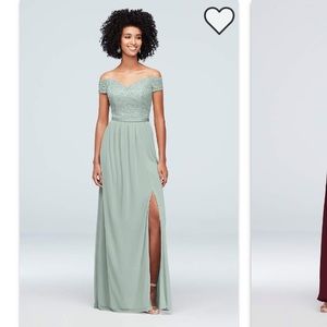 David’s bridal off the shoulder bridesmaid dress